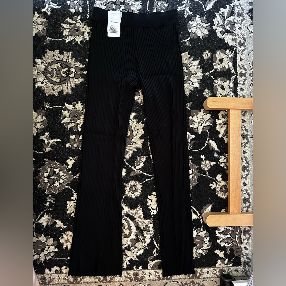 Helmut Lang black rib pant size M